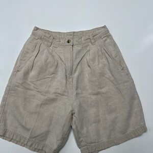 Woolrich Tan Bermuda Shorts Relaxed Fit High-Waisted